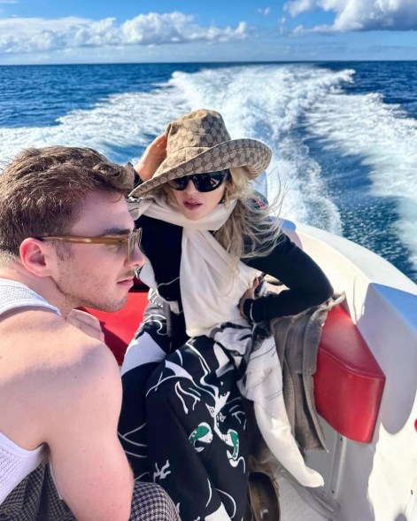 SONNY DAY: Mama Madonna spends some quality time with son Rocco Ritchie for his 24th birthday.