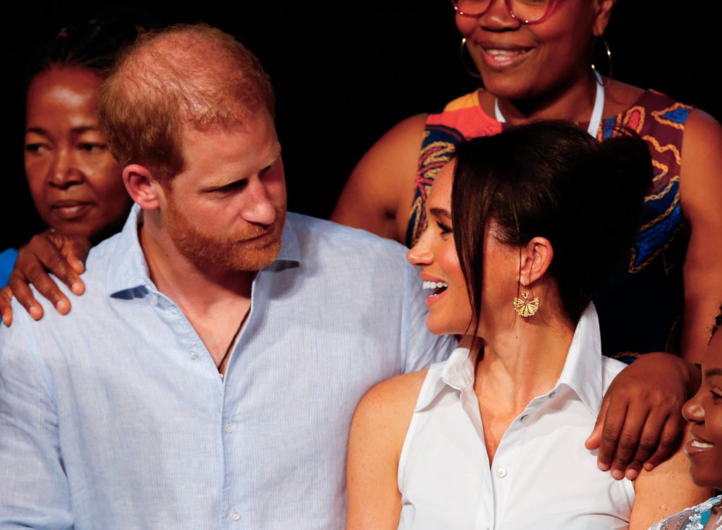 Prince Harry and Meghan Markle in Colombia on Aug. 18, 2024. 