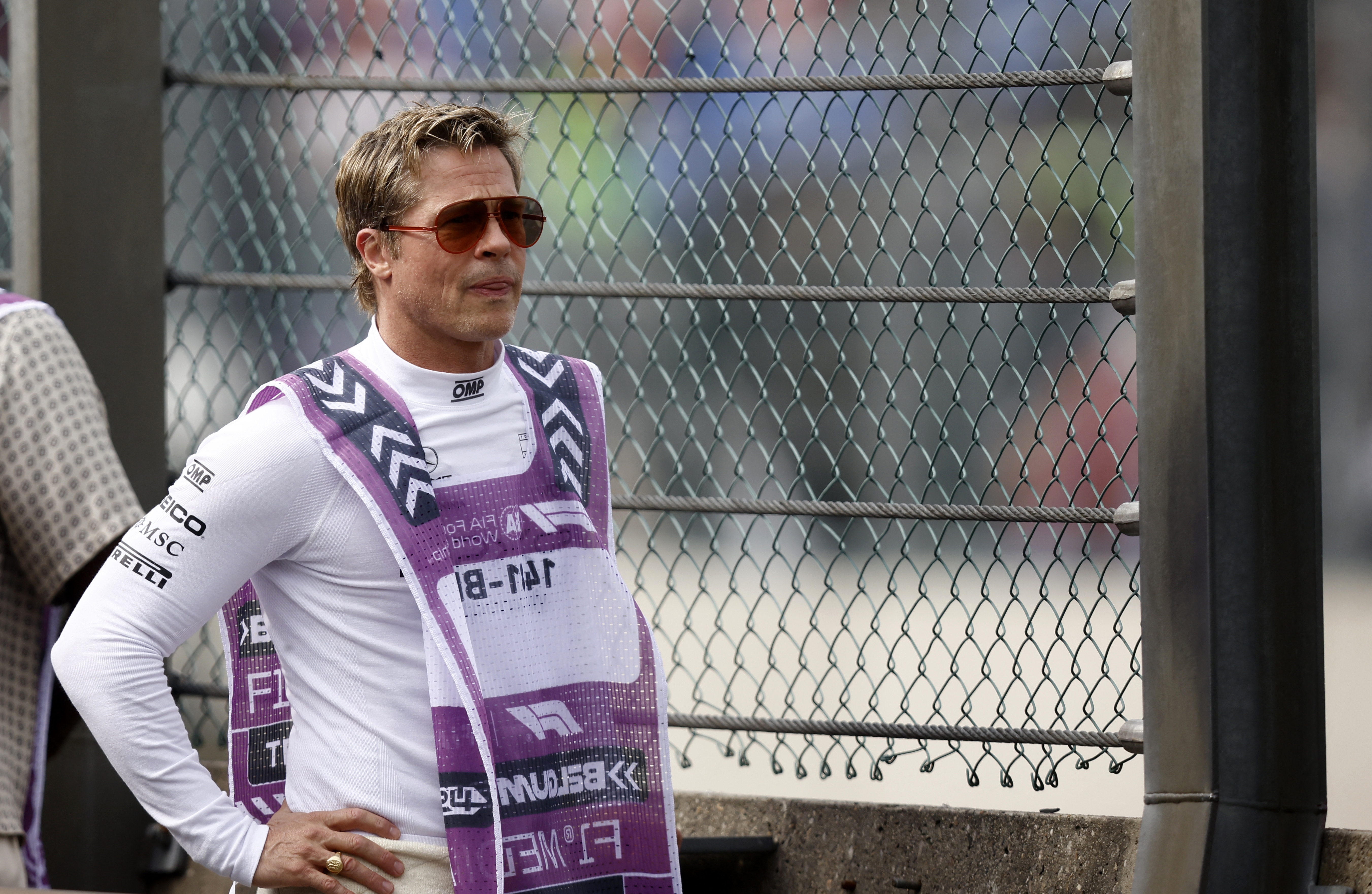 brad pitt at f1