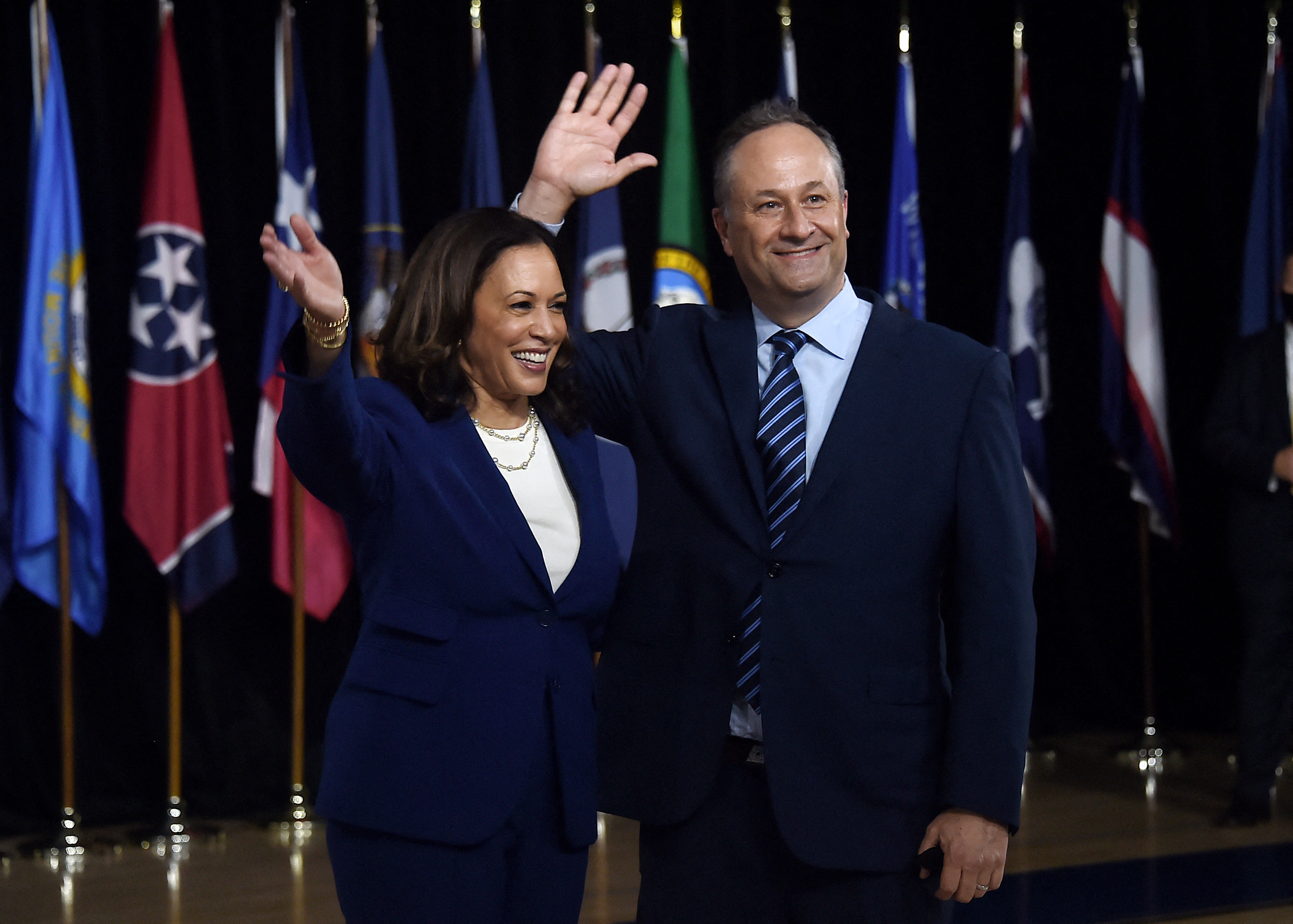 Kamala Harris and Doug Emhoff 