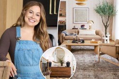 Shawn Johnson with insets of her house