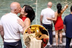 Jeff Bezos and Lauren Sánchez share sweet kiss in front of Trevi Fountain before romantic dinner date in Rome