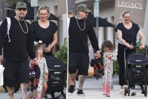 Cameron Diaz, Benji Madden and their kids