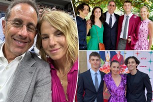 Jerry Seinfeld, Jessica Seinfeld and their kids