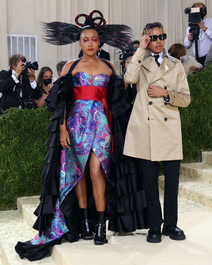 Naomi Osaka and Cordae at 2021 Met Gala