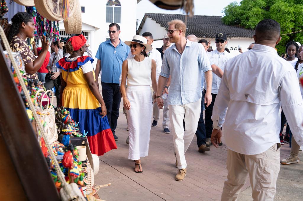 Meghan Markle and Prince Harry in Colombia on Aug. 17, 2024. 