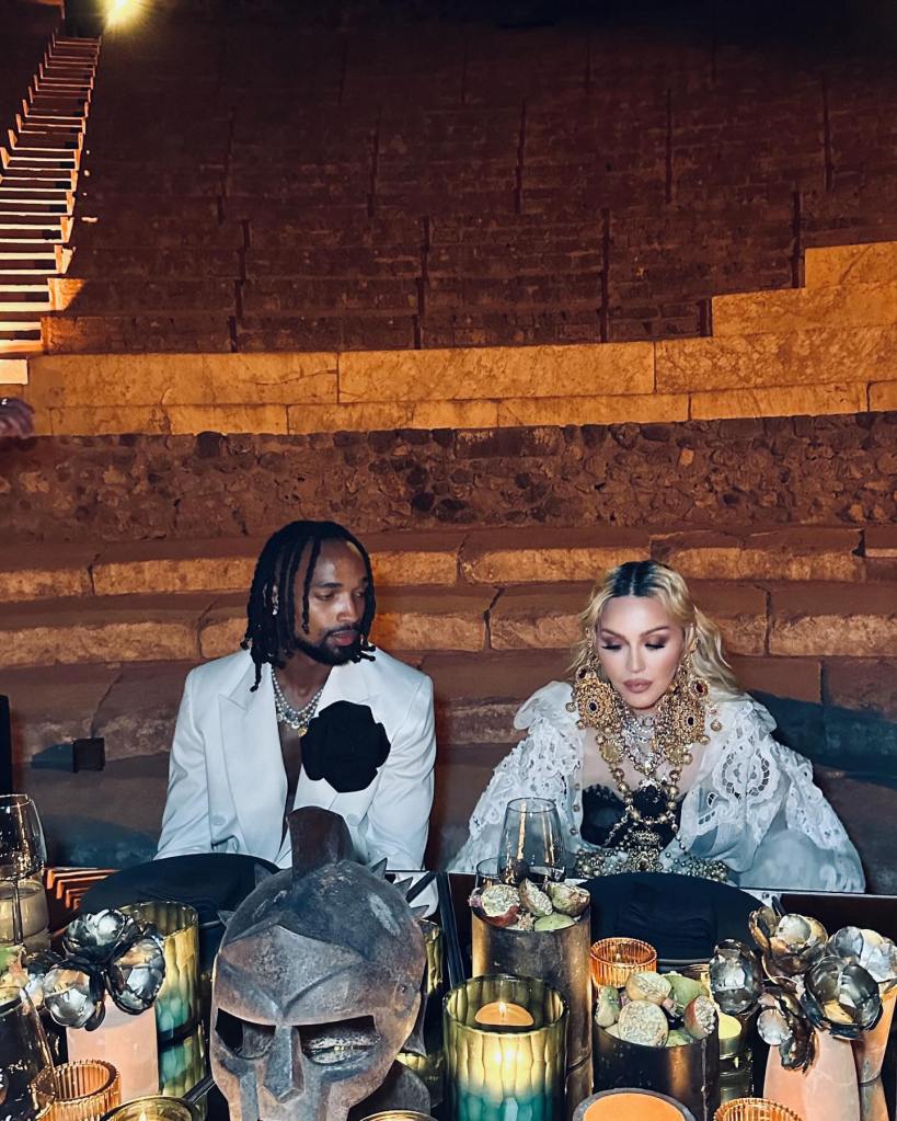 Madonna with her rumored boyfriend, Akeem Morris, in Italy.