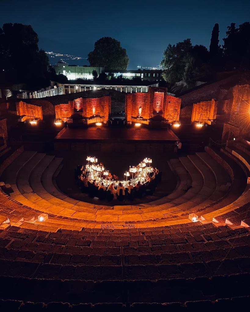 Madonna's birthday venue in Pompei, Italy.